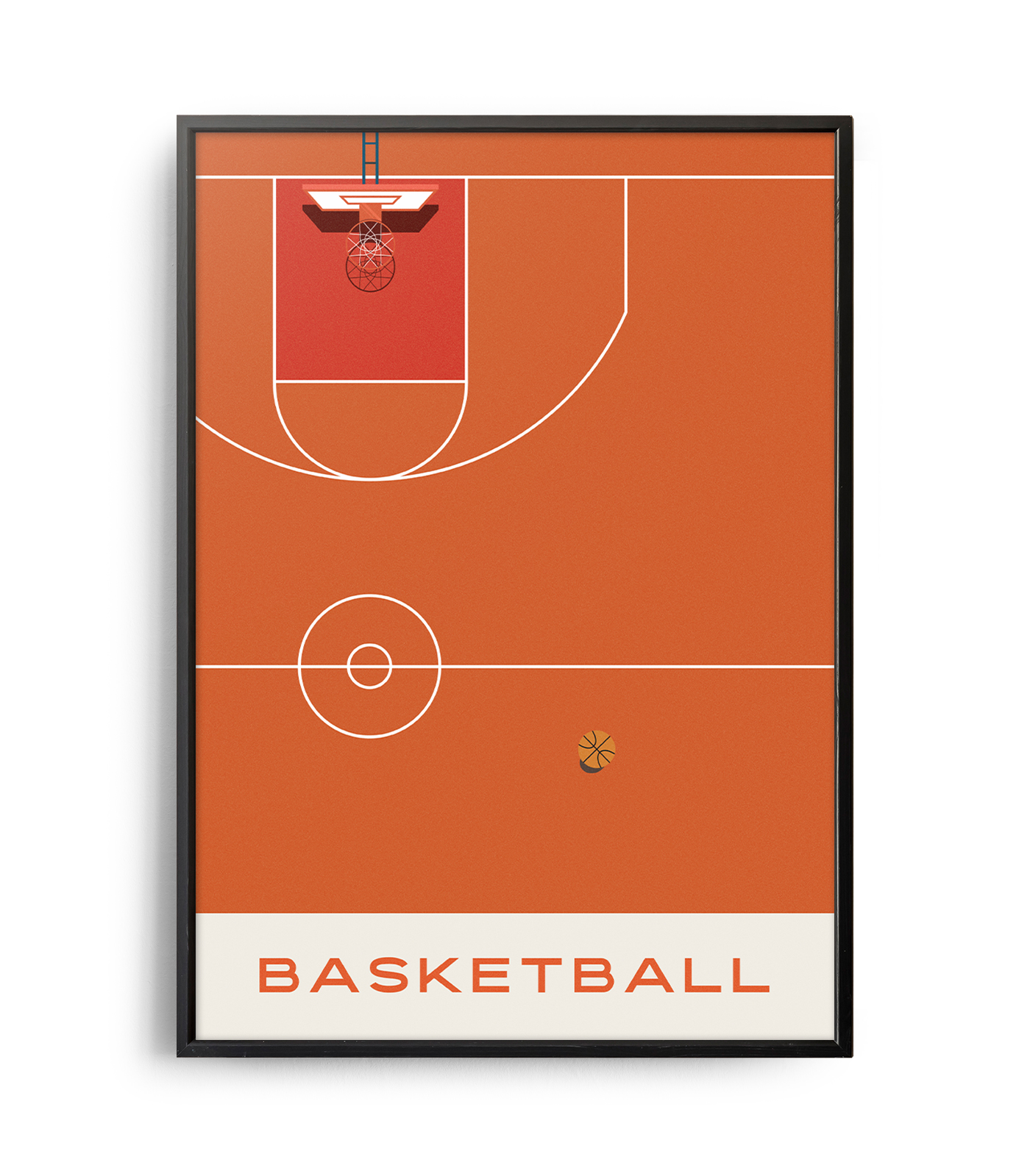 Midcentury modern Basketball poster Weekend Poster