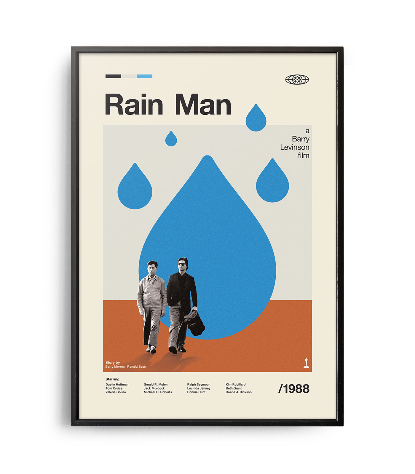 Mid century Modern Rain Man Movie Poster Weekend Poster