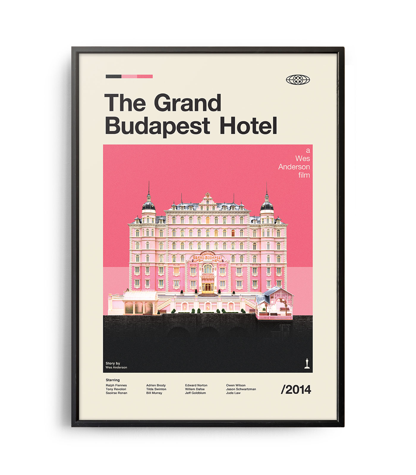 Mid-century modern The Grand Budapest Hotel movie poster - Weekend Poster