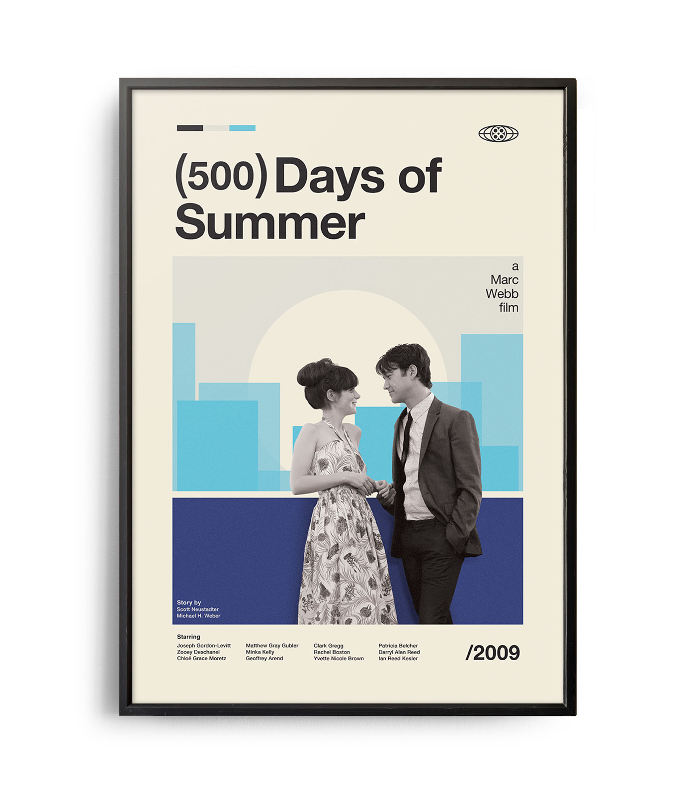 Midcentury modern (500) Days of Summer movie poster Weekend Poster