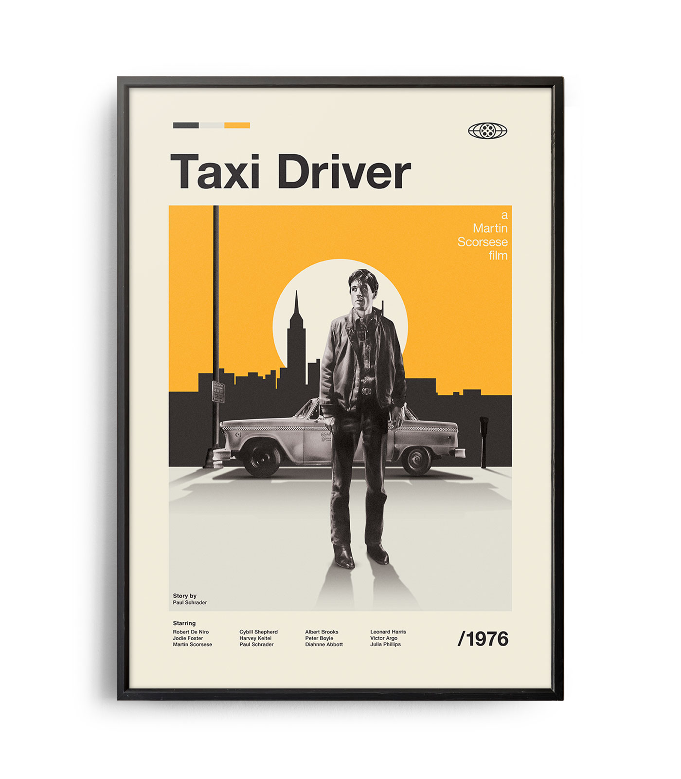 Midcentury modern Taxi Driver movie poster Weekend Poster