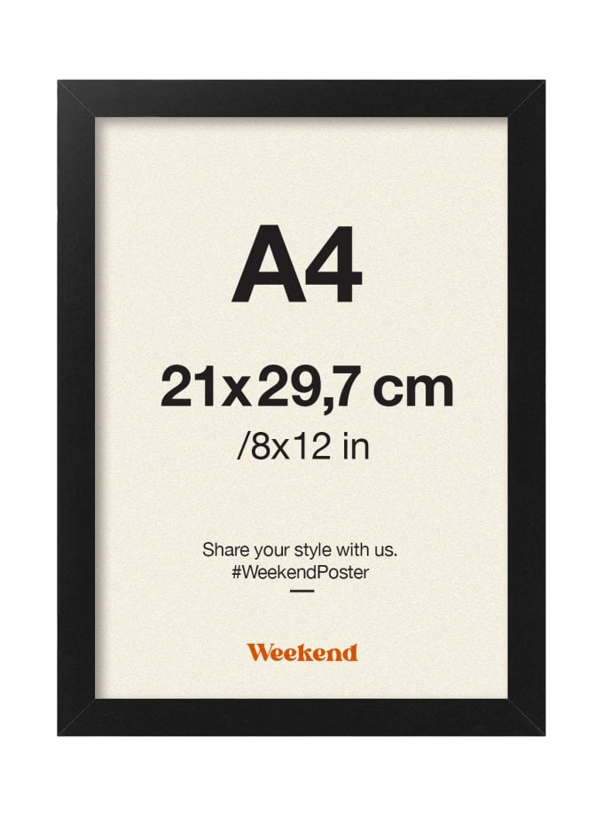 White Wooden Frame - 45x60 cm (18x24 in) - Weekend Poster